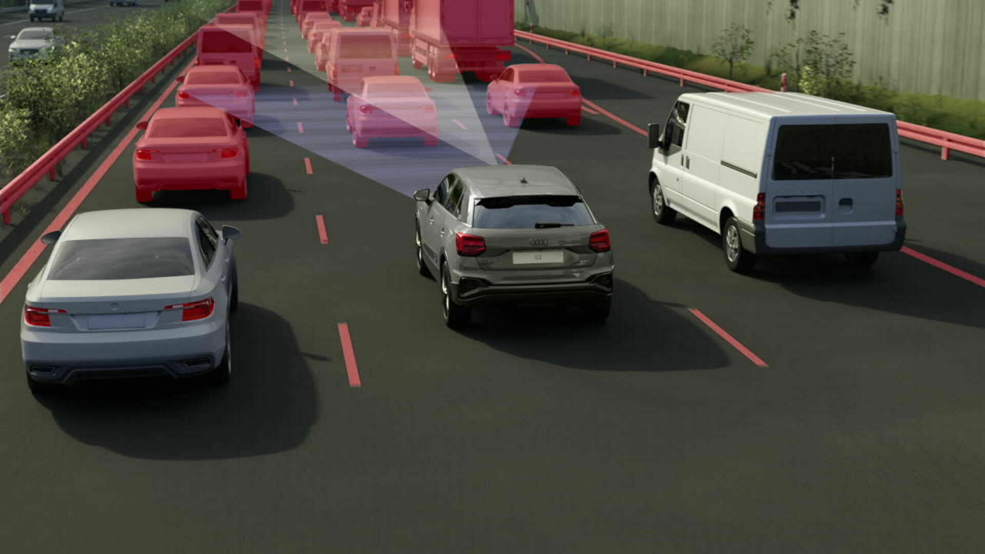 Audi Q2 – Adaptive cruise assist – Animation