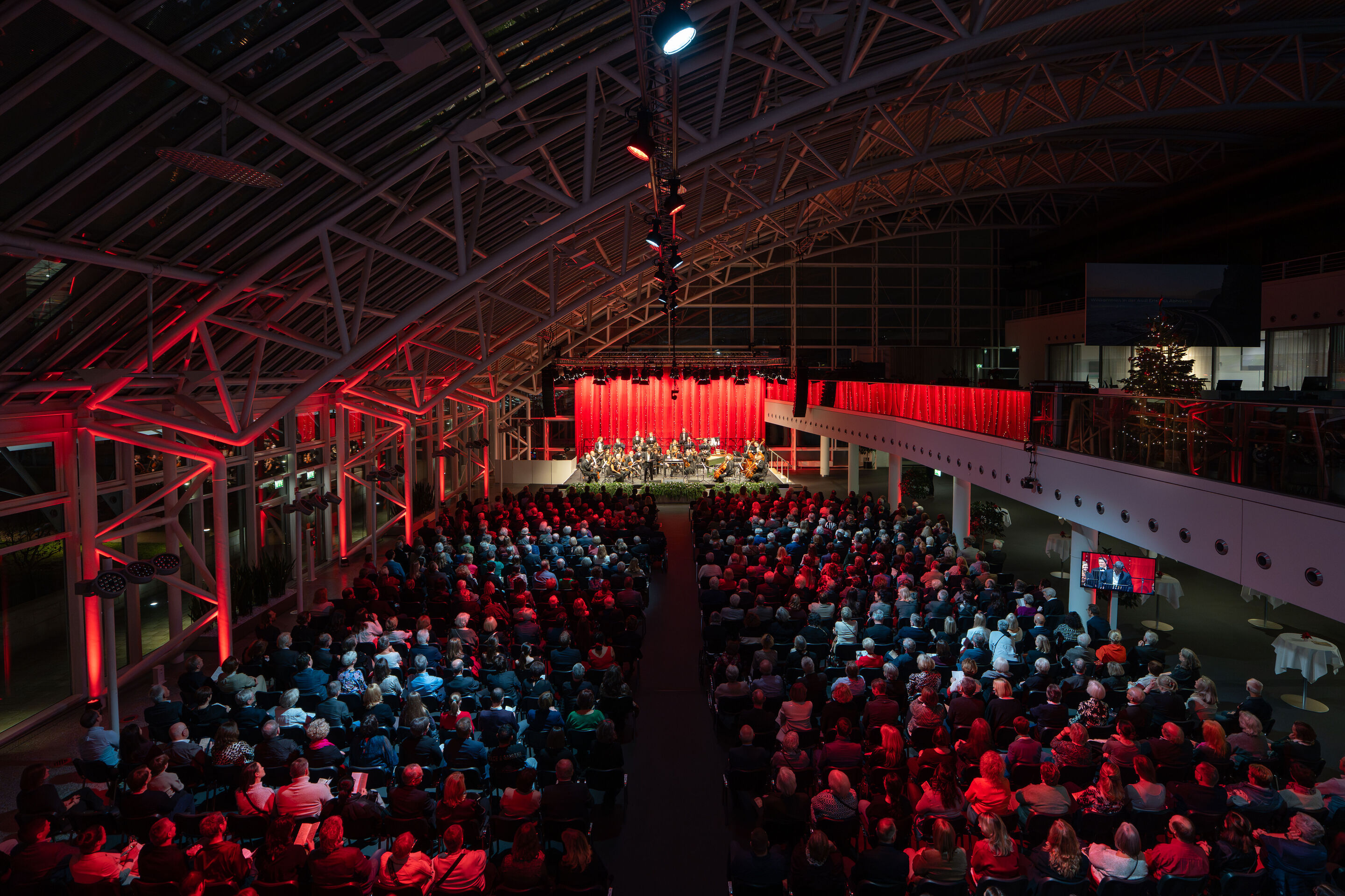 Audi Christmas Concert 2025 - The Ingolstadt Chamber Philharmonic on the stage of the Audi Christmas Concert on December 12, 2025