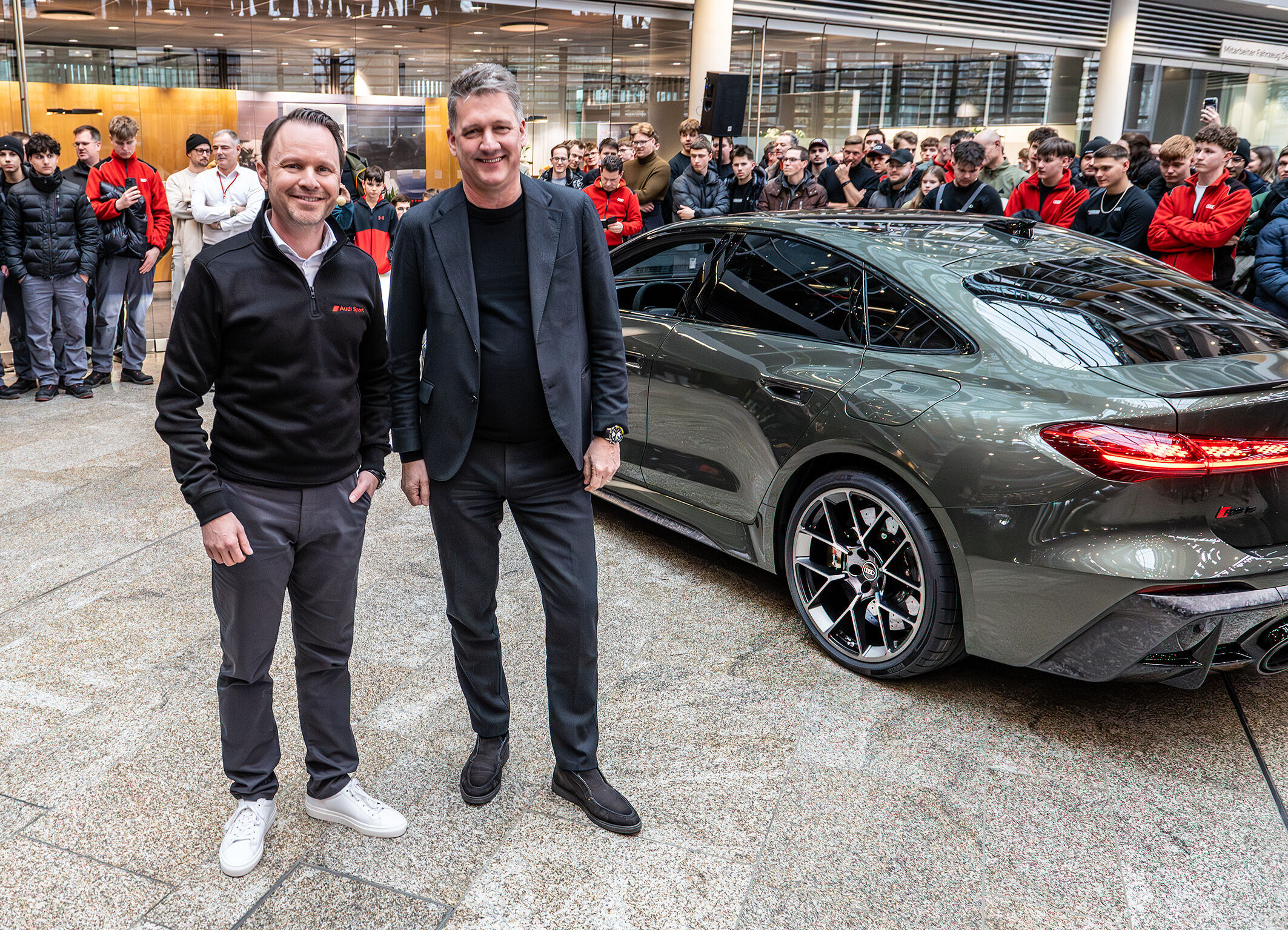 Chairman of the Board of Management of AUDI AG Gernot Döllner and Managing Director of Audi Sport GmbH Rolf Michl in front of the new Audi RS 5 models - Chairman of the Board of Management of AUDI AG Gernot Döllner and Managing Director of Audi Sport...