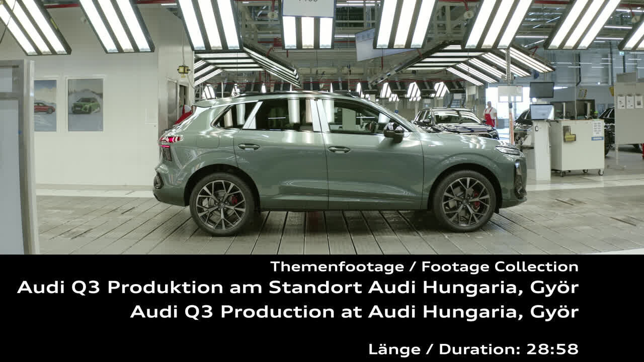 Audi Q3 SUV Production at Győr Site – Footage